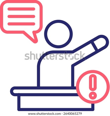 Assertive Icon Color Vector Illustration