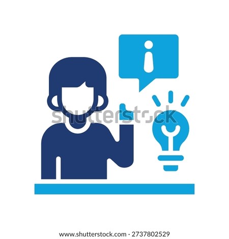 Assertive Icon Glyph Color Vector Illustration