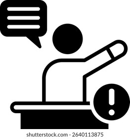 Assertive Icon Mixed Vector Illustration