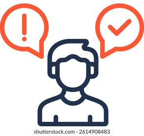 Assertiveness Icon Color Line Vector Illustration