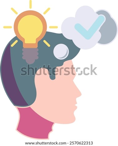 Assertiveness Icon - Flat Color Style - People Pleaser Theme