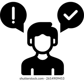 Assertiveness Icon Glyph Vector Illustration