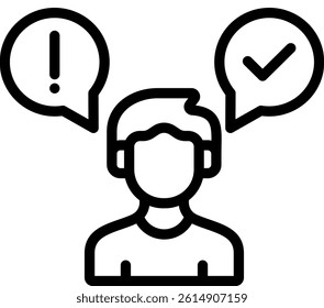 Assertiveness Icon Outline Vector Illustration