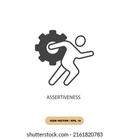 assertiveness icons  symbol vector elements for infographic web