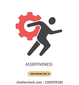 assertiveness icons  symbol vector elements for infographic web