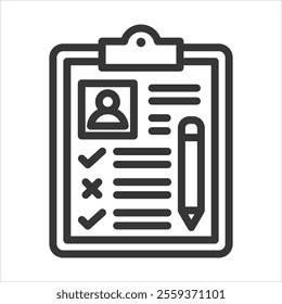 Assesment Outline Icon Vector Illustration