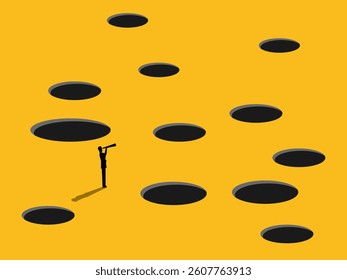 Assess or Avoid Risk, Businessman Has Vision to Find Ways to Avoid Pitfalls