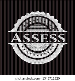 Assess silver emblem or badge
