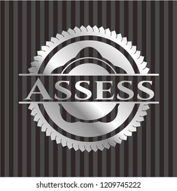Assess silver shiny badge