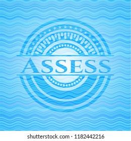 Assess water representation emblem.