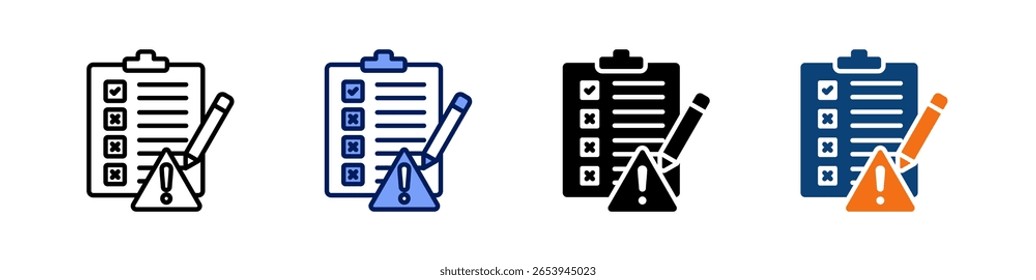 Assessment All In One Icon Multi Styles Vector Set