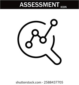  Assessment and Analysis line icon. Big UI icon in a flat design. editable stroke outline web icon .Vector illustration EPS10.