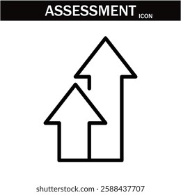  Assessment and Analysis line icon. Big UI icon in a flat design. editable stroke outline web icon .Vector illustration EPS10.