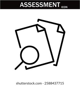  Assessment and Analysis line icon. Big UI icon in a flat design. editable stroke outline web icon .Vector illustration EPS10.