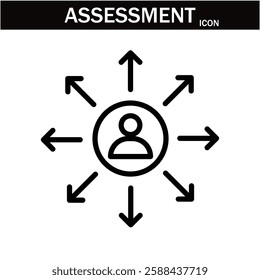  Assessment and Analysis line icon. Big UI icon in a flat design. editable stroke outline web icon .Vector illustration EPS10.