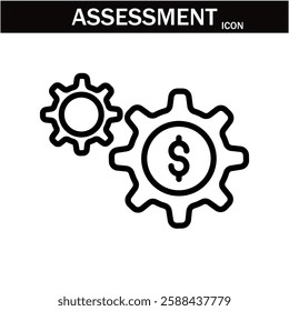  Assessment and Analysis line icon. Big UI icon in a flat design. editable stroke outline web icon .Vector illustration EPS10.