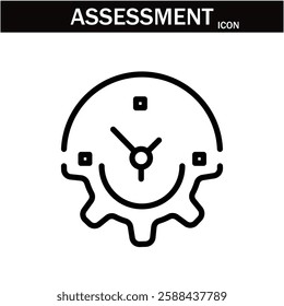  Assessment and Analysis line icon. Big UI icon in a flat design. editable stroke outline web icon .Vector illustration EPS10.