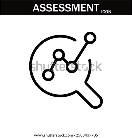  Assessment and Analysis line icon. Big UI icon in a flat design. editable stroke outline web icon .Vector illustration EPS10.