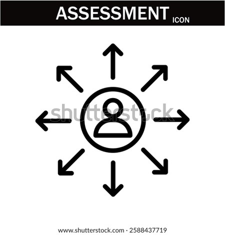  Assessment and Analysis line icon. Big UI icon in a flat design. editable stroke outline web icon .Vector illustration EPS10.