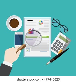 assessment audit concept vector illustration