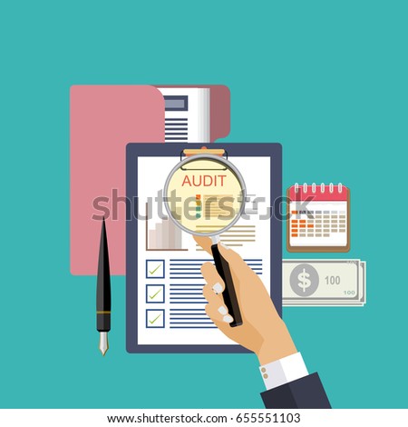 assessment audit concept vector illustration.