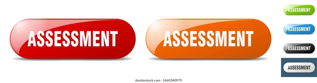 assessment button. sign. key. push button set