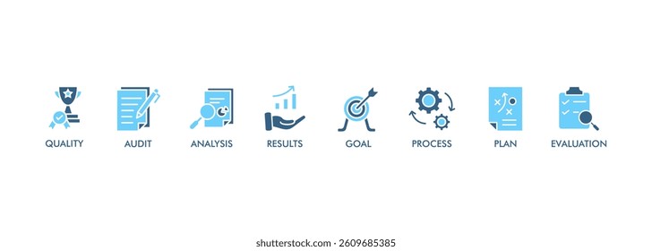 Assessment center banner web icon vector illustration concept for personal audit of human resources with icon of user candidate, recruit, competence, suitability, aptitudes, test and personality