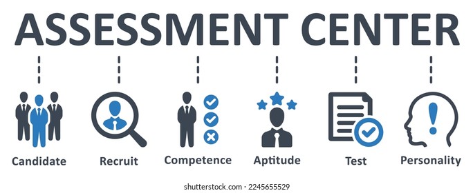 Assessment Center icon - vector illustration . assessment, center, candidate, recruit, competence, suitability, aptitudes, personality, test, infographic, template, concept, banner, icon set, icons .