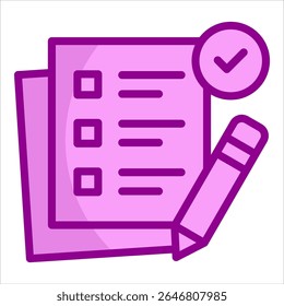 Assessment Checklist Icon Element For Design