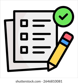 Elemento De Ícone De Lista De Verificação De Avaliação Para Design