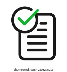 Icono de lista de comprobación de evaluación. Ilustración vectorial de concepto de lista de comprobación