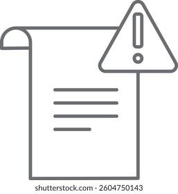Assessment crisis management icon with black outline style. design, growth, consultant, validation, statement, banking, analytics. Vector Illustration