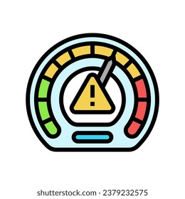 vector de icono de color de riesgo del marco de evaluación. signo de riesgo del marco de evaluación. ilustración de símbolo aislado
