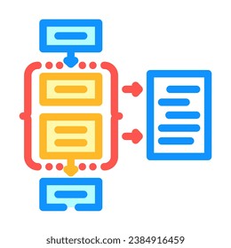 assessment framework risk color icon vector. assessment framework risk sign. isolated symbol illustration