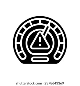 vector de icono de glifo de riesgo del marco de evaluación. signo de riesgo del marco de evaluación. ilustración de símbolo aislado
