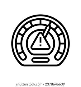 assessment framework risk line icon vector. assessment framework risk sign. isolated contour symbol black illustration