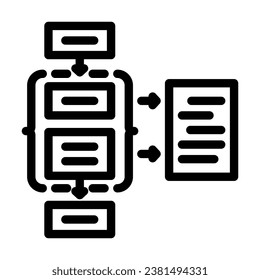 assessment framework risk line icon vector. assessment framework risk sign. isolated contour symbol black illustration