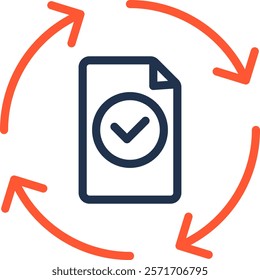 Assessment Icon Color Line Vector Illustration