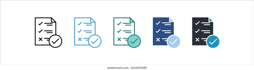 Assessment Icon In Different Style Vector