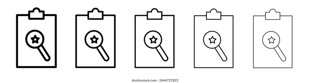assessment icon flat illustration set logo