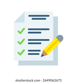 Assessment Icon Flat Vector Illustration