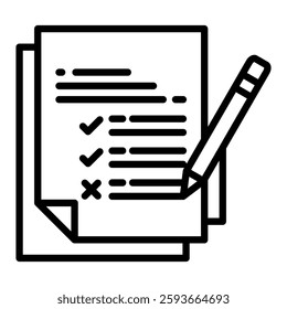 Assessment Icon in Glyph Style. Simple Vector Design. Simple Vector Glyph Icon