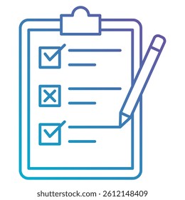 Assessment icon Gradient Fill style.