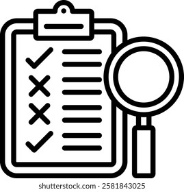 Assessment Icon Line Vector Illustration