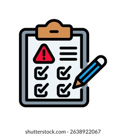 Assessment Icon Lineal Color Vector Illustration