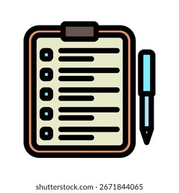 Assessment Icon Mini Illustration Icon. Use For Modern Concept, Print, Ui, Ux Kit, Web And App Development. Vector Related To Office, Education, Examination And More