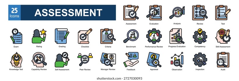    Paquete de iconos de evaluación Conjuntos de colección

