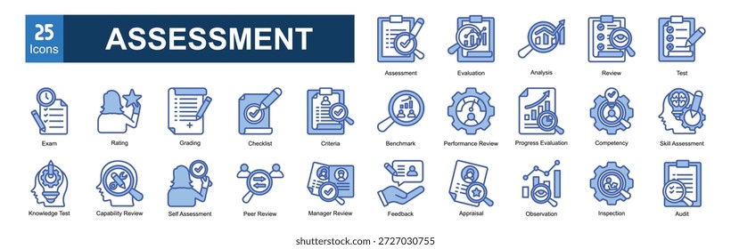 Paquete de iconos de evaluación Conjuntos de colección

