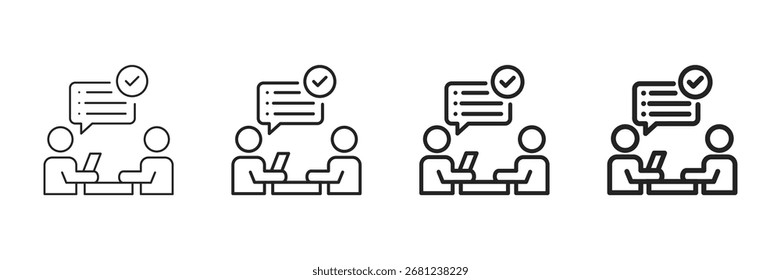 Conjunto de iconos de evaluación Colección de estilo de línea diferente