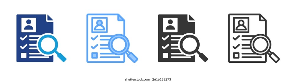 Assessment icon set multiple style collection